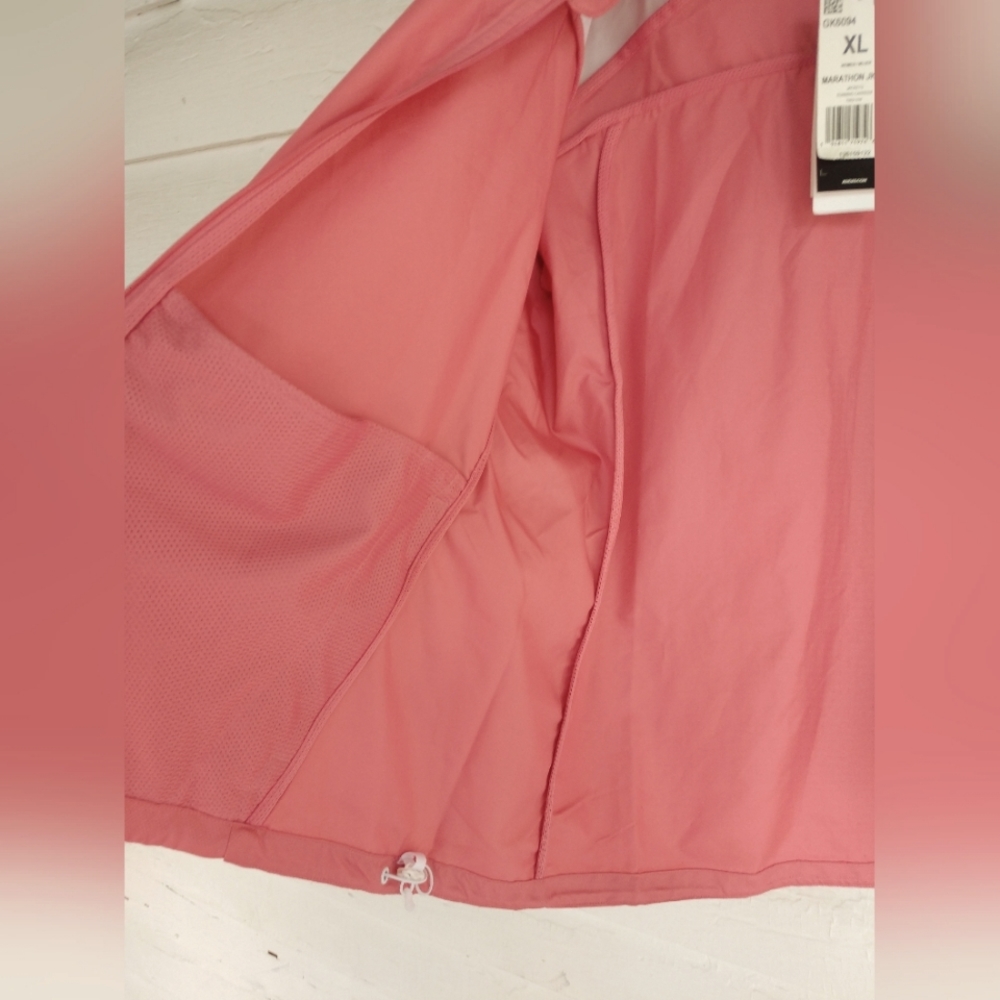 Adidas Marathon Running Jacket Hazy Rose Water Repellent Reflective Size XL - Picture 5 of 16